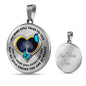 JL1407022 My Mind Still Talks To You Turquoise Butterflies Tree Of Life And Heart Luxury Necklace with Back Engraving