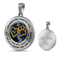 JL1807012 My Mind Still Talks To You Hummingbirds Golden Heart Paws And Galaxy Luxury Necklace with Back Engraving