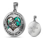 SP0109055 My Mind Still Talks To You Hummignbirds Broken Heart Luxury Necklace with Back Engraving