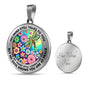 AG2408064 My Mind Still Talks To You Dragonflies Flower Luxury Necklace with Back Engraving