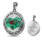 SP0109050 Mind Still Talks To You Hummingbirds Broken Heart And Rose Luxury Necklace with Back Engraving