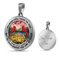 AG2508044 My Mind Still Talks To You Red Cardinals Flower Luxury Necklace with Back Engraving