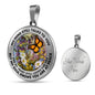 AG2908042 My Mind Still Talks To You Orange Monarch Butterflies Flower Luxury Necklace with Back Engraving