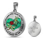 SP0109044 Mind Still Talks To You Dragonflies Broken Heart And Rose Luxury Necklace with Back Engraving