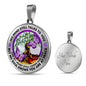 AG1308012 My Mind Still Talks To You Purple Butterflies Tree Of Life Luxury Necklace with Back Engraving