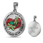 SP0109047 My Mind Still Talks To You Dragonflies Broken Heart And Rose Luxury Necklace with Back Engraving