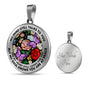 AG2608036 My Mind Still Talks To You Purple Butterflies Flower Luxury Necklace with Back Engraving