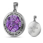 AG2608015 My Mind Still Talks To You Purple Butterflies Flower Luxury Necklace with Back Engraving