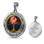 AG0608094 My Mind Still Talks To You Red Cardinals Gold Moon Tree Of Life And Galaxy Luxury Necklace with Back Engraving