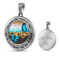 AG2508019 My Mind Still Talks To You Blue Butterflies Flower Luxury Necklace with Back Engraving