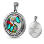 AG2108001 My Mind Still Talks To You Turquoise Butterflies Yin Yang Tree Of Life Luxury Necklace with Back Engraving