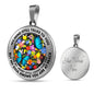 AG2808011 My Mind Still Talks To You Blue Butterflies Flower Luxury Necklace with Back Engraving