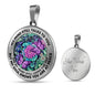 AG2608018 My Mind Still Talks To You Purple Butterflies Flower Luxury Necklace with Back Engraving