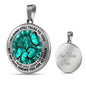 AG2108006 My Mind Still Talks To You Turquoise Butterflies Tree Of Life Luxury Necklace with Back Engraving