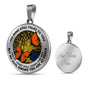 B070602 My Mind Still Talks To You Orange Butterflies Luxury Necklace with Back Engraving