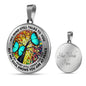 AG2108008 My Mind Still Talks To You Turquoise Butterflies Tree Of Life Luxury Necklace with Back Engraving