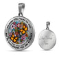 AG2608020 My Mind Still Talks To You Orange Monarch Butterflies Flower Luxury Necklace with Back Engraving