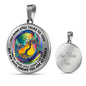 AG2008062 My Mind Still Talks To You Hummingbirds Tie DyeTree Of Life Luxury Necklace with Back Engraving