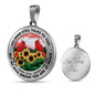 AG2508049 My Mind Still Talks To You Red Cardinals Flower Luxury Necklace with Back Engraving