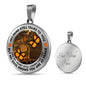 AG1308016 My Mind Still Talks To You Orange Monarch Butterflies Tree Of Life Luxury Necklace with Back Engraving