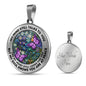 AG2508027 My Mind Still Talks To You Purple Butterflies Flower Luxury Necklace with Back Engraving