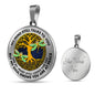 AG0608106 My Mind Still Talks To You Golden Dragonflies Gold Celtic Knot Tree Of Life Luxury Necklace with Back Engraving