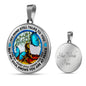 AG1308013 My Mind Still Talks To You Blue Butterflies Tree Of Life Luxury Necklace with Back Engraving