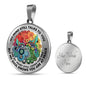 AG2408077 My Mind Still Talks To You Hummingbirds Four Seasons Flower Luxury Necklace with Back Engraving
