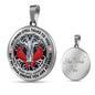 AG2008042 My Mind Still Talks To You Red Cardinals Silver Tree Of Life Luxury Necklace with Back Engraving