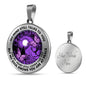 AG2208018 My Mind Still Talks To You Purple Butterflies Tree Of Life Meditation Luxury Necklace with Back Engraving
