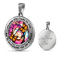 AG2108015 My Mind Still Talks To You Orange Monarch Butterflies Tie Dye Tree Of Life Luxury Necklace with Back Engraving