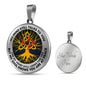 AG0608077 My Mind Still Talks To You Red Cardinals Gold Celtic Knot Tree Of Life And Galaxy Luxury Necklace with Back Engraving
