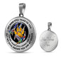 JL1807001 My Mind Still Talks To You Hummingbirds Golden Paws And American Claw Luxury Necklace with Back Engraving