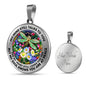 AG2808026 My Mind Still Talks To You Dragonflies Flower Luxury Necklace with Back Engraving