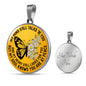 DAI06 Butterfly Daisy Flowers NE01 My Mind Still Talks To You Luxury Necklace with Back Engraving