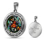 AG2608070 My Mind Still Talks To You Hummingbirds Flower Luxury Necklace with Back Engraving