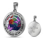 AG2008035 My Mind Still Talks To You Purple Butterflies Tree Of Life Luxury Necklace with Back Engraving