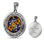 AG2808018 My Mind Still Talks To You Orange Monarch Butterflies Flower Luxury Necklace with Back Engraving
