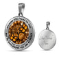 AG2108024 My Mind Still Talks To You Orange Monarch Butterflies Tree Of Life Luxury Necklace with Back Engraving