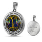 JL2807326 My Mind Still Talks To You Green Hummingbirds Golden Mom And Child Tree Of Life With Galaxy Luxury Necklace with Back Engraving
