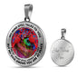 AG2608043 My Mind Still Talks To You Red Cardinals Flower Luxury Necklace with Back Engraving