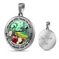 AG2508064 My Mind Still Talks To You Hummingbirds Flower Luxury Necklace with Back Engraving