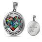 SP0109049 My Mind Still Talks To You Hummingbirds Broken Heart Luxury Necklace with Back Engraving