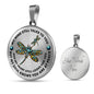 TMCN0077 Turquoise Dragonfly My Mind Still Talks To You Tree Of Life Luxury Necklace with Back Engraving