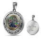 JL2407134 My Mind Still Talks To You Green Hummingbirds And Bronze Tree Of Life With Galaxy Luxury Necklace with Back Engraving