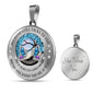 My Mind Still Talks To You Turquoise Butterflies Moon Tree Of Life SP2209003 Luxury Necklace with Back Engraving