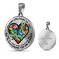 SP0109041 My Mind Still Talks To You Dragonflies Broken Heart Luxury Necklace with Back Engraving