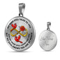JL2107010 My Mind Still Talks To You Red Cardinals Rose Infinity Golden Luxury Necklace with Back Engraving