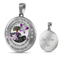 My Mind Still Talks To You Purple Butterflies Chakra Tree Of Life SP1909019 Luxury Necklace with Back Engraving