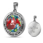 AG2408052 My Mind Still Talks To You Red Cardinals Flower Luxury Necklace with Back Engraving